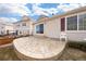 Backyard features stamped concrete patio and landscaped yard with privacy fence at 2085 Cactus Bloom Ct, Castle Rock, CO 80109