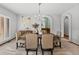 Formal dining room with neutral decor, a chandelier, and ample natural light at 132 Loveland Way, Golden, CO 80401