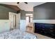 Large bedroom features an ensuite bathroom, ample closet space, and stylish furniture at 4483 S Fundy St, Centennial, CO 80015