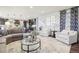 Bright and airy living room with an open layout, hardwood floors, and modern furnishings at 25548 E Fair Dr, Aurora, CO 80016