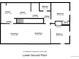 Floorplan of the lower level features two bedrooms, laundry and a spacious great room at 2694 S Krameria St, Denver, CO 80222