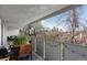 Balcony with patio seating and scenic city views at 1090 N Lafayette St # 503, Denver, CO 80218
