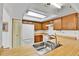 Bright kitchen featuring wood cabinets, white appliances, stainless sink, and ample counter space at 18874 E Colorado Dr, Aurora, CO 80017