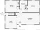 Detailed floor plan showcasing layout of bedrooms, bathroom, kitchen, living room and entry foyer at 1809 W Crestline Dr, Littleton, CO 80120