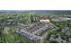 Expansive aerial shot highlighting a residential area, parks, and walking paths, showcasing a thriving community at 20145 E Fair Ln, Centennial, CO 80016