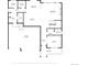 First floor layout featuring a kitchen, dining area, living room, and garage at 20145 E Fair Ln, Centennial, CO 80016