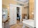 Bright bathroom with tiled walls, and a closet at 1265 Saint Paul St, Denver, CO 80206