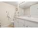 Bathroom features a white vanity, mirror, and updated fixtures at 2169 Eagle Ave # 2169, Superior, CO 80027