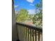 This balcony overlooks the pool and tennis court at 1304 S Parker Rd # 13, Denver, CO 80231