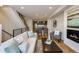 Open concept living room connected to dining area with stylish decor at 3408 W 18Th Ave, Denver, CO 80204