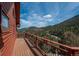 Large deck with scenic mountain views, perfect for outdoor relaxation and entertaining at 804 Clear Creek Rd, Evergreen, CO 80439