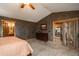 Spacious main bedroom with ensuite bathroom and easy access to kitchen at 804 Clear Creek Rd, Evergreen, CO 80439