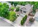Aerial view of home showcasing landscaped yard and well-maintained exterior at 8725 Meadowlark Cir, Highlands Ranch, CO 80126