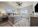 Serene main bedroom featuring plush bedding, modern furniture, and ample natural light at 7010 Homeplace Pt, Castle Rock, CO 80108