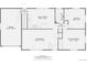 Detailed floor plan featuring the layout of the bedrooms, kitchen, and living room at 755 Braun St, Lakewood, CO 80401