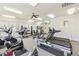 The well-equipped fitness center features treadmills, bikes and other workout equipment at 2705 S Danube Way # 101, Aurora, CO 80013