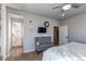 Main bedroom with sitting area and view of the bathroom at 3912 Trail Stone Cir, Castle Rock, CO 80108