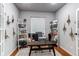 Well-lit home office featuring built-in shelving and French doors at 3912 Trail Stone Cir, Castle Rock, CO 80108