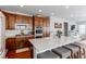 Modern kitchen with stainless steel appliances and a large island at 3912 Trail Stone Cir, Castle Rock, CO 80108