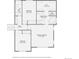 Upstairs floorplan shows the main bedroom with ensuite and walk in closet, additional bedroom, and bath at 32663 Donna Dr, Conifer, CO 80433