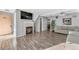Inviting living room with a fireplace, hardwood floors, and neutral paint at 1379 S Idalia St # C, Aurora, CO 80017