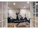 Dedicated exercise room equipped with modern equipment, offering a convenient space for maintaining an active lifestyle at 1021 Neptunite Pl, Castle Rock, CO 80108
