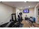 Home gym with treadmill and other equipment at 1021 Neptunite Pl, Castle Rock, CO 80108