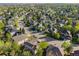 Neighborhood aerial view showcasing a mix of houses and mature trees at 10631 Clarke Farms Dr, Parker, CO 80134