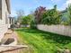 Lush backyard featuring a green lawn and wooden fence at 10631 Clarke Farms Dr, Parker, CO 80134