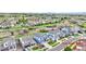 An aerial shot showcases cozy homes with well-manicured lawns and beautiful landscaping at 23070 York Ave, Parker, CO 80138