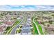 Aerial view of the neighborhood showcasing the beautiful landscaping and walking paths at 23070 York Ave, Parker, CO 80138