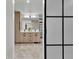 Modern bathroom featuring double vanity, ample storage, and elegant finishes at 2800 S University Blvd # 170, Denver, CO 80210