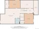 Detailed floor plan showcasing the layout of the home's basement, including bedrooms, gym, storage, and recreation room at 2800 S University Blvd # 170, Denver, CO 80210