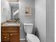Well-lit half bathroom featuring a classic vanity at 17698 E Loyola Dr # E, Aurora, CO 80013