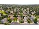 An aerial view featuring a well-planned residential community with tree-lined streets and landscaped yards at 10530 Mount Columbia Pl, Parker, CO 80138