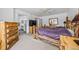 Relaxing bedroom featuring rustic style wood furniture, a bed, and natural light at 10530 Mount Columbia Pl, Parker, CO 80138