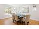 Bright dining room featuring a wooden table with seating for six, art, and natural light at 1960 Hudson St, Denver, CO 80220