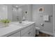 Well-lit bathroom with a white vanity, elegant fixtures, and a glass shower at 20272 Terrace View Dr, Parker, CO 80134