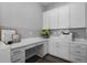 Cozy office space with custom cabinets, quartz counters, and built-in desk space at 20272 Terrace View Dr, Parker, CO 80134