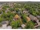 Aerial view showing the property's location in a residential neighborhood at 370 S Glencoe St, Denver, CO 80246