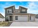 Charming two-story home showcasing modern garage doors, neutral siding, and a well-manicured lawn at 515 Bridger Ave, Fort Lupton, CO 80621