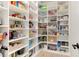 Walk-in pantry with custom shelving providing ample storage at 7125 Skygazer St, Castle Pines, CO 80108