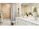 Stylish bathroom with double vanity, modern fixtures, and plenty of storage space at 3341 N Buchanan Way, Aurora, CO 80019