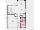 Floor plan of the first floor showcasing the 2-car garage, kitchen, and bedroom 4 at 3341 N Buchanan Way, Aurora, CO 80019
