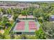 Community tennis courts and basketball court surrounded by trees and well-manicured grounds at 19463 E Hollow Creek Dr, Parker, CO 80134