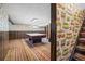 Finished basement area featuring a pool table and colorful wallpaper at 4653 Kirkwood St, Boulder, CO 80301