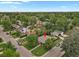 Aerial view of a home, showcasing its well-manicured lawn and surrounding neighborhood at 1600 Olive St, Denver, CO 80220