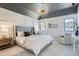 Main bedroom features a tray ceiling and light color palette at 3649 W 21St Ave, Denver, CO 80211