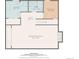 Below ground floorplan featuring recreation room, laundry, bath, and bedroom with measurements at 6330 E Vassar Ave, Denver, CO 80222