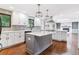 Bright kitchen showcasing an island with seating, modern appliances, and sleek countertops at 6330 E Vassar Ave, Denver, CO 80222